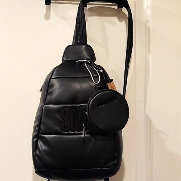 Steve Madden BJayaa SM Logo Quilted Backpack - Picture 2 of 7